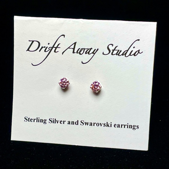 Sterling and Swarovski earrings - Picture 1 of 4